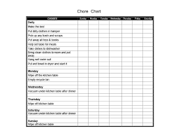 43 Free Chore Chart Templates For Kids Template Lab