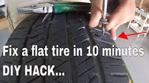 how to plug and repair a flat tyre