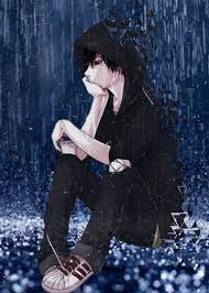slowly fading anime boy like sad