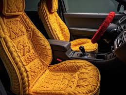 Premium Ai Image Yellow Seat Covers