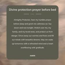 divine protection prayer before bed