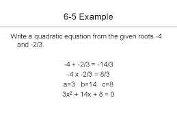 Chapter 6 Exploring Quadratic Functions