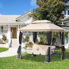 Outdoor Patio Chair Gazebo Swing