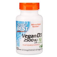 doctor s best vegan d3 with vitashine d3 2 500 iu 60 veggie caps