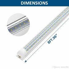 Led tube lights 4 ft 4 feet 18w 22w 28w led tubes fixture 4ft clear cover g13 120v bulbs lighting retail wholesale affordable t8 led tube light fixtures. 8ft T8 Integrated Led Tubes 120w D Shaped Triple Row Led Lights Fixture
