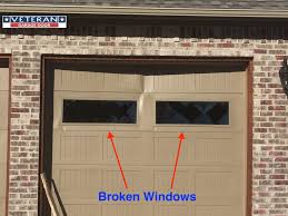 repair a broken garage door window