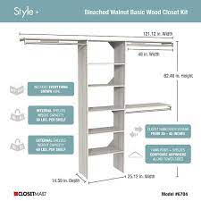 floor mount wood closet system kit