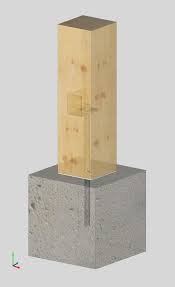 pour concrete around a timber post