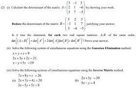 solved calculate the determinant of the