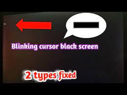 computer blinking cursor black screen