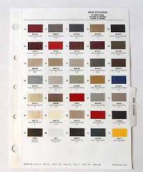 2005 Hyundai Ppg Color Paint Chip Chart