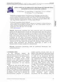 Pdf Application Of Fluorescence Spectroscopy For Spectral