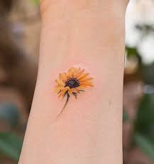 cheerful sunflower tattoos with meaning