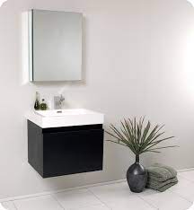 Fresca Nano Black Modern Bathroom Vanity W Medicine Cabinet