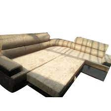 brown wooden corner sofa bed set