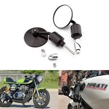 motorcycle round handle bar end mirrors