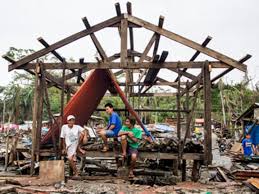 temporary housing for typhoon survivors