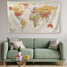 Customized World Map Tapestry Big Map