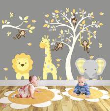 Safari Wall Stickers Mustard Yellow