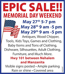 And in more typical memorial day fashion, the weekend leading up to may 31 will be filled with sales on appliances, apparel and travel — plus a few new categories, too. Epic Sale Memorial Day Weekend 2021 Nehalem Oregon 052521 Ads Cannonbeachgazette Com