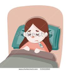 Image result for cartoon of young girl in hospital bed