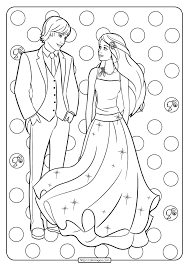 Barbie dressed for the party. Free Printable Barbie And Ken Pdf Coloring Pages 14 Barbie Coloring Pages Barbie Coloring Barbie Drawing