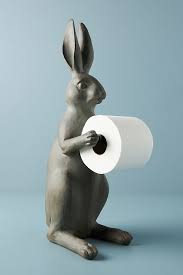 Why not add a little more style to your bathroom? Bunny Toilet Paper Holder Anthropologie