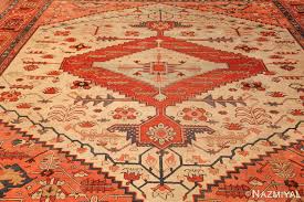 rustic antique serapi persian rug 49321