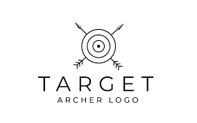 crossed arrows with circle target logo