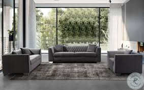 Cambridge Dark Grey Velvet Living Room