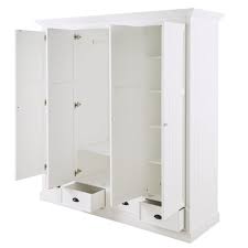 dressing 4 portes 4 tiroirs blanc