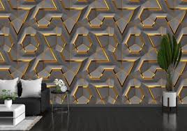 Gray Panels With Gold Decor Patina