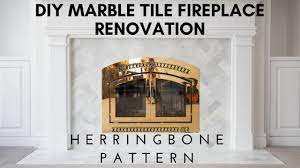 Diy Install Marble Tile Wall Fireplace
