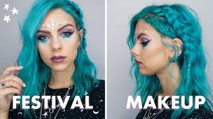 simple festival makeup hair with