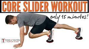 15 minute core workout with sliders