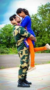 army man in love couple in love