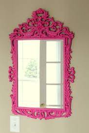 Pink Framed Mirror Painting Frames