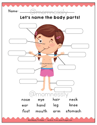 Match body parts with actions you can do with them. Identify The Body Parts Learning Worksheets Https Tribobot Com