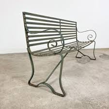 Garden Bench In Wrought Iron And Metal