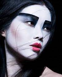dramatic makeup black eyeshadow stock