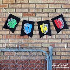 Hogwarts House Bunting Made With Cricut