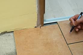 how to install tile around door jamb