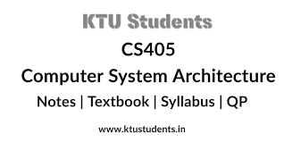 Cs405 Computer System Architecture Notes Textbook