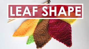 how to knit a leaf shape easy for