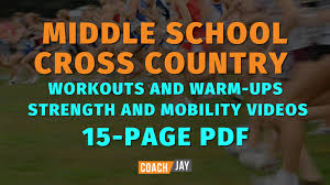 a middle cross country training