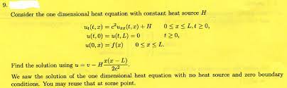 One Dimensional Heat Equation With