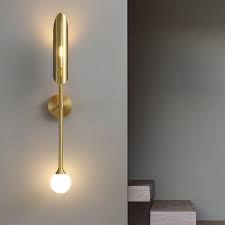 2021 nordic copper led wall light