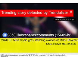 Watch Miss Spain Gets Standing Ovation At Miss Universe