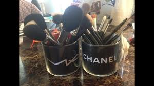 diy makeup brushes holder using chanel