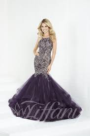 Tiffany Designs 16280 Trumpet Style Prom Gown With Spaghetti Straps